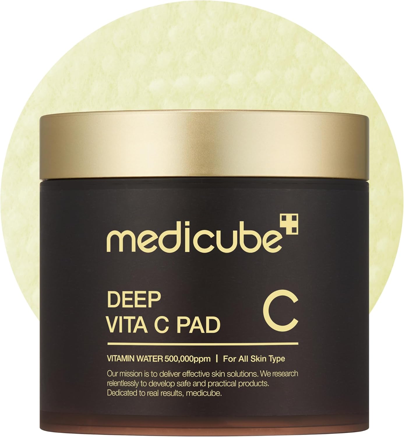 [MediCube] Deep Vita C Facial Pads, Vitamin C Toner Pads for Uneven Skin Tone, 500,000PPM of Vitamin Water & 3 Types of Vitamin, Hydrating & Resurfacing (70 Sheets)