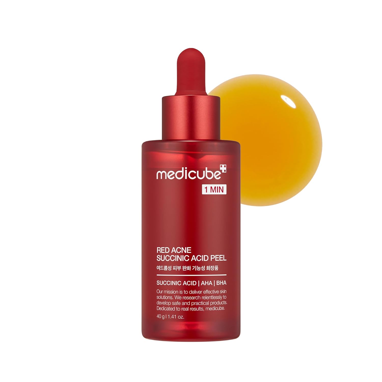 [MediCube] 21% Acid Wash-off Exfoliant (AHA+BHA+Succinic Acid), Wash-off Resurfacing Serum, Best for bumpy, breakout-prone skin, Korean Skincare (1.41fl.oz.)