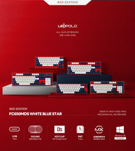 Leopold FC650MDS PD White Blue Star (Red Edition) Korean Clicky (Blue Switch)