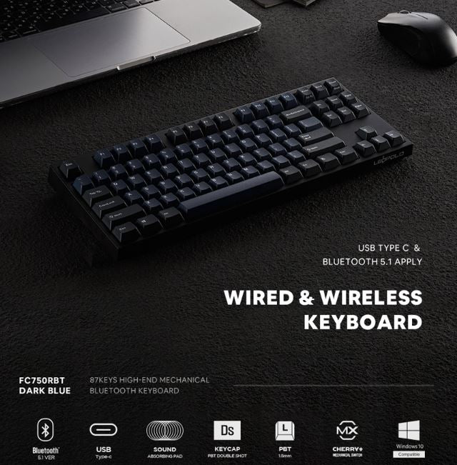 Leopold FC750RBT PD Dark Blue Korean Red (Linear Switch)