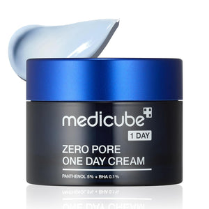 [Medicube] Zero Pore One-Day Cream 1.7 fl.oz - Visibly Smaller Pores, Controls Excess Oil - Pore Refining Cream with Panthenol, Salicylic Acid, and Niacinamide - Korean Skincare