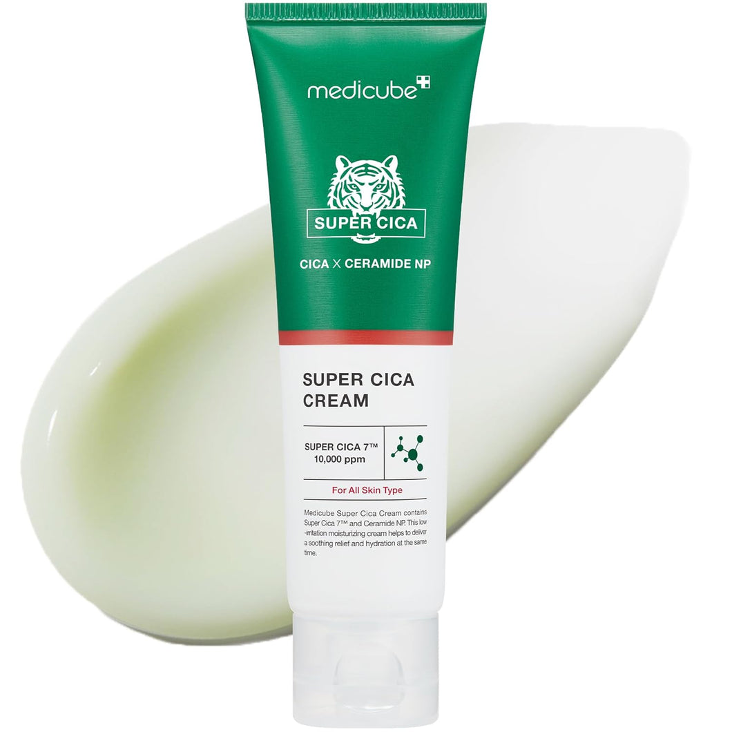 [Medicube] Super Cica Cream - Creates a protective barrier that locks in moisture and keeps irritants out without greasiness - Vegan Korean skincare (1.69fl.oz.)