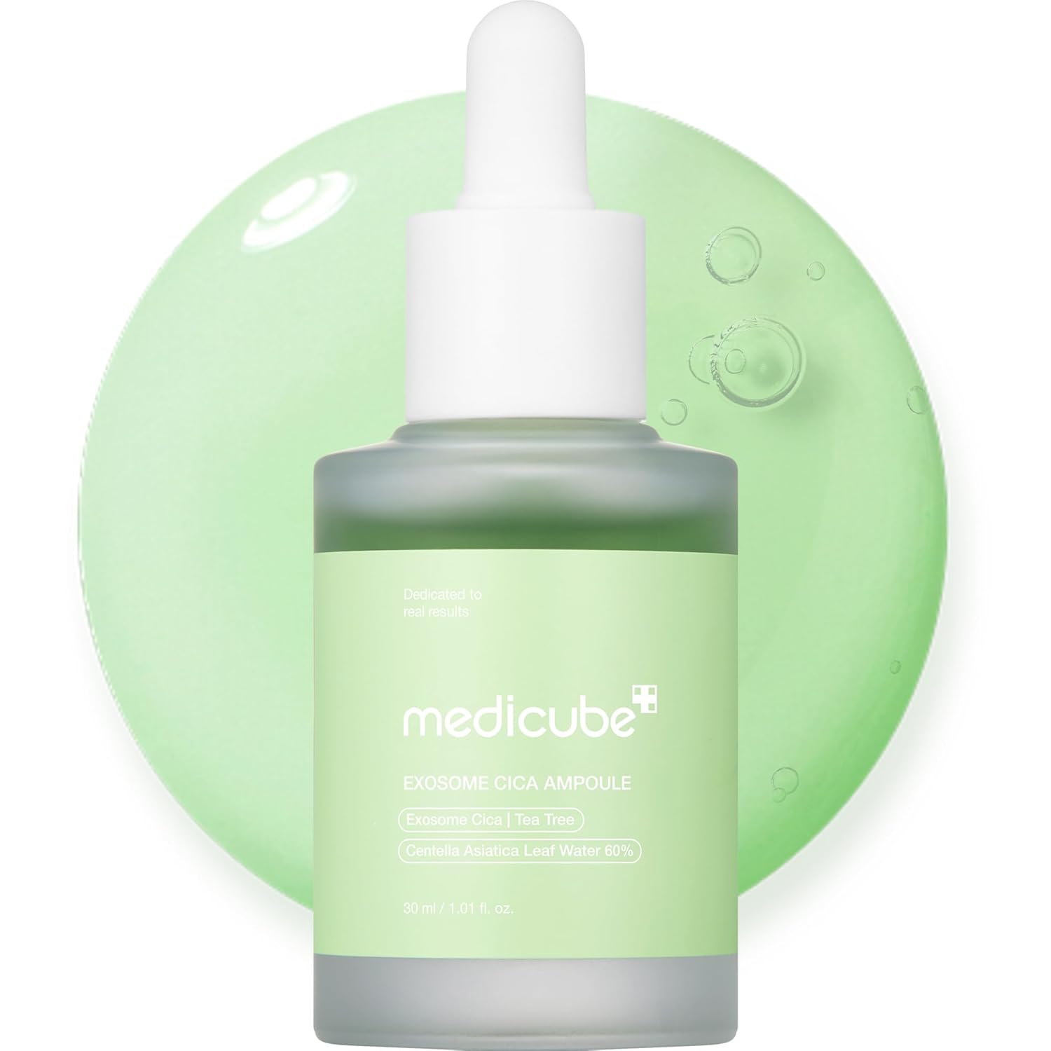 [Medicube] Exosome Cica Tea Tree Ampoule for Sensitive Skin with Centella Asiatica help reduce redness and breakouts. Low-irritating, Moisturizing & Soothing Serum | Korean Skincare | 30ml