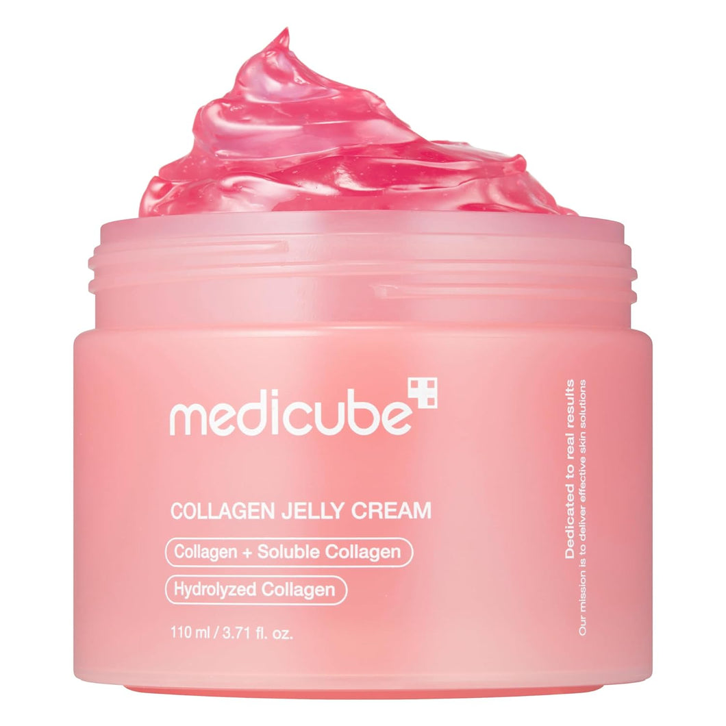 [Medicube] Collagen Jelly Cream- Niacinamide & Freeze-Dried Hydrolyzed Collagen - Boosts skin's barrier hydration and gives 24h Glow & Lifted Look - No artificial color, Korean skincare (3.71 fl.oz.)