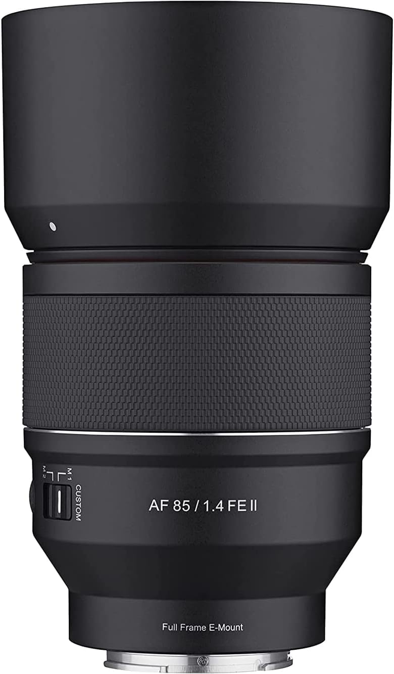 [SAMYANG] 85mm F1.4 AF Series II Full Frame Telephoto Auto Focus Lens for Sony E (SYIO85SE2-E), Black