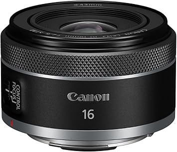 [Canon] RF16mm F2.8 STM Lens, Ultra Wide-Angle, Fixed Focal Length Prime Lens, Compatible with EOS R Series Mirrorless Cameras, Black