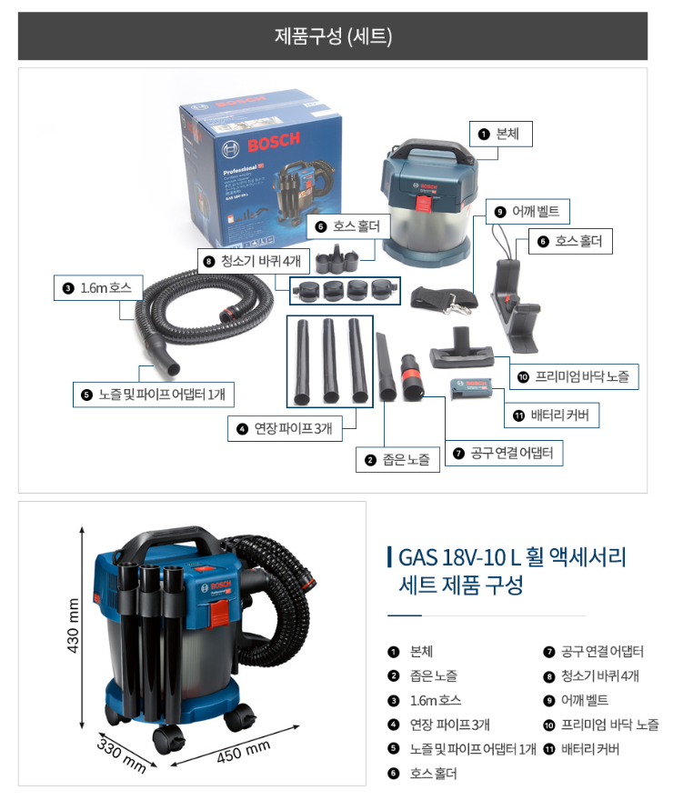 BOSCH GAS 18V-10 L