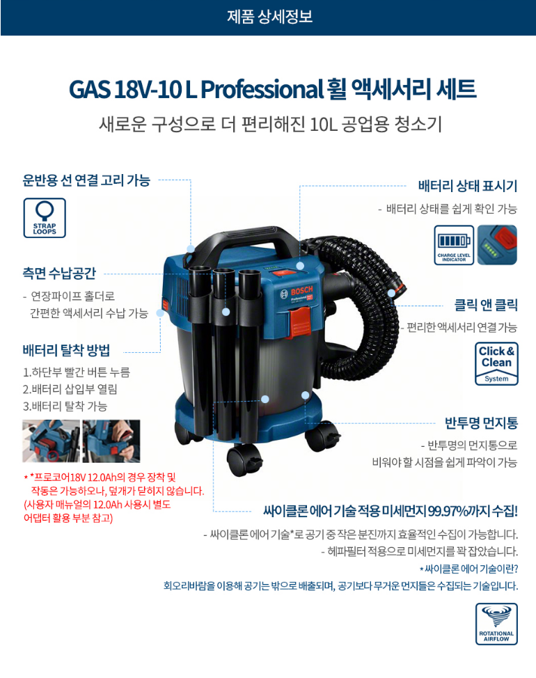 BOSCH GAS 18V-10 L