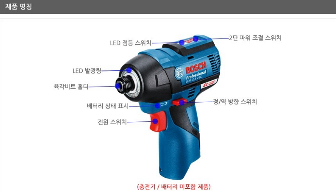 BOSCH GDR 10.8V-EC Cordless Impact Driver with brushless motor - Body Only