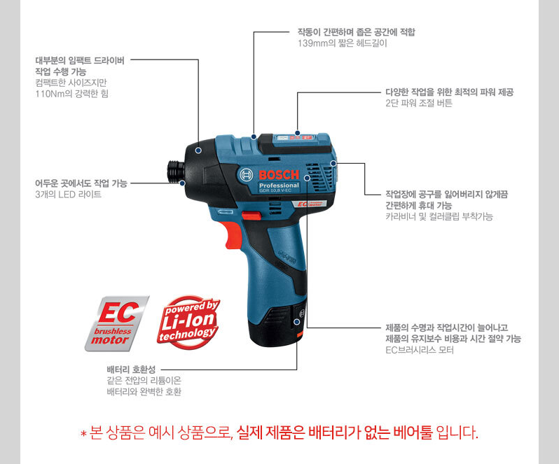 BOSCH GDR 10.8V-EC Cordless Impact Driver with brushless motor - Body Only