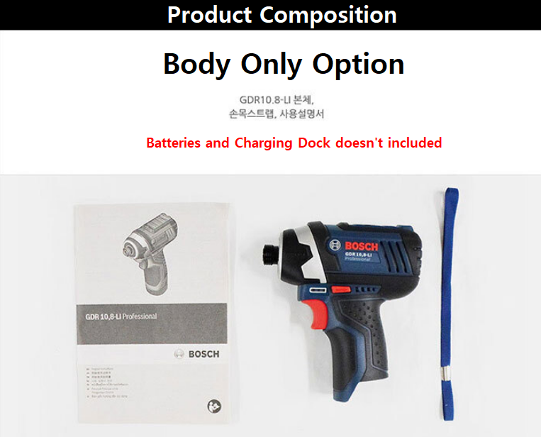 BOSCH GDR 10.8V-LI PROFESSIONAL CORDLESS IMPACT DRIVER