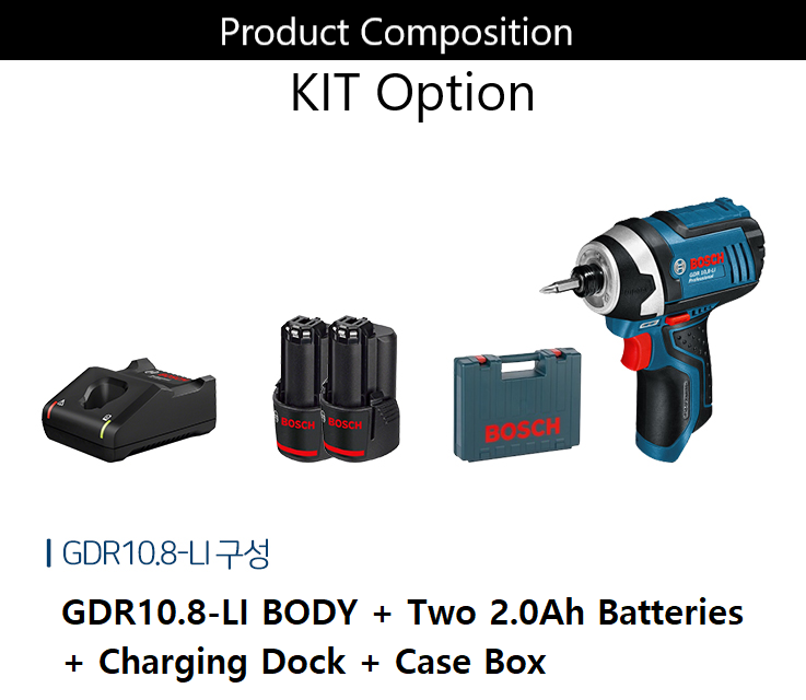 BOSCH GDR 10.8V-LI PROFESSIONAL CORDLESS IMPACT DRIVER