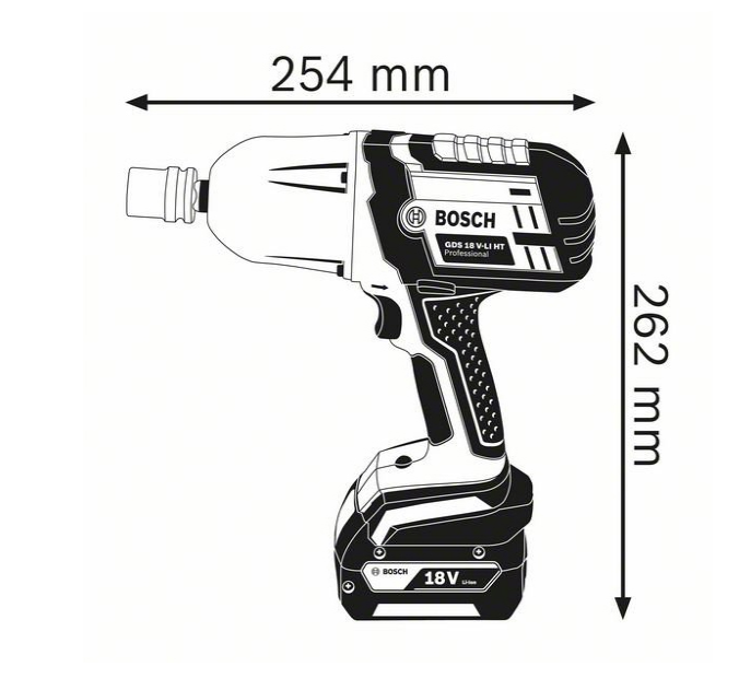 BOSCH GDS 18V-LI HT PROFESSIONAL CORDLESS IMPACT WRENCH