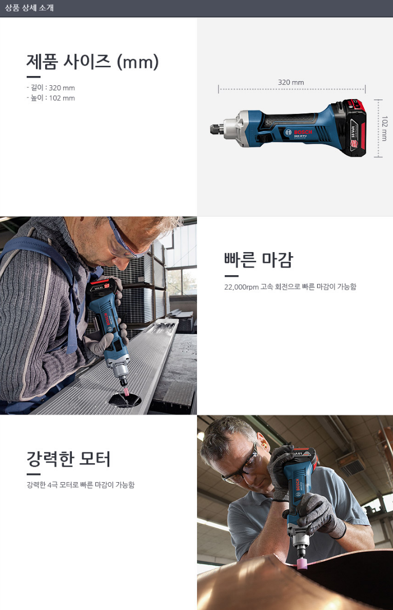 BOSCH GGS 18V-LI PROFESSIONAL CORDLESS STRAIGHT GRINDER *BARETOOL*