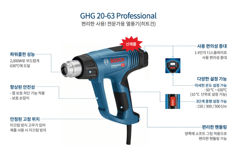 BOSCH GHG 20-63 PROFESSIONAL HEAT GUN