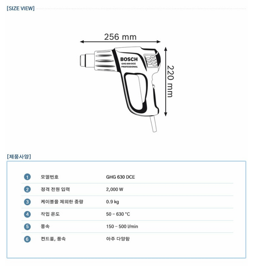 BOSCH GHG 630 DCE Professional Heat Gun