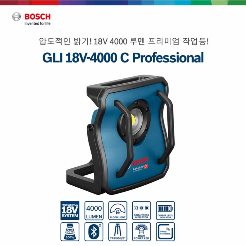 BOSCH GLI 18V-4000 C PROFESSIONAL CORDLESS JOBSITE LIGHT *BARETOOL*