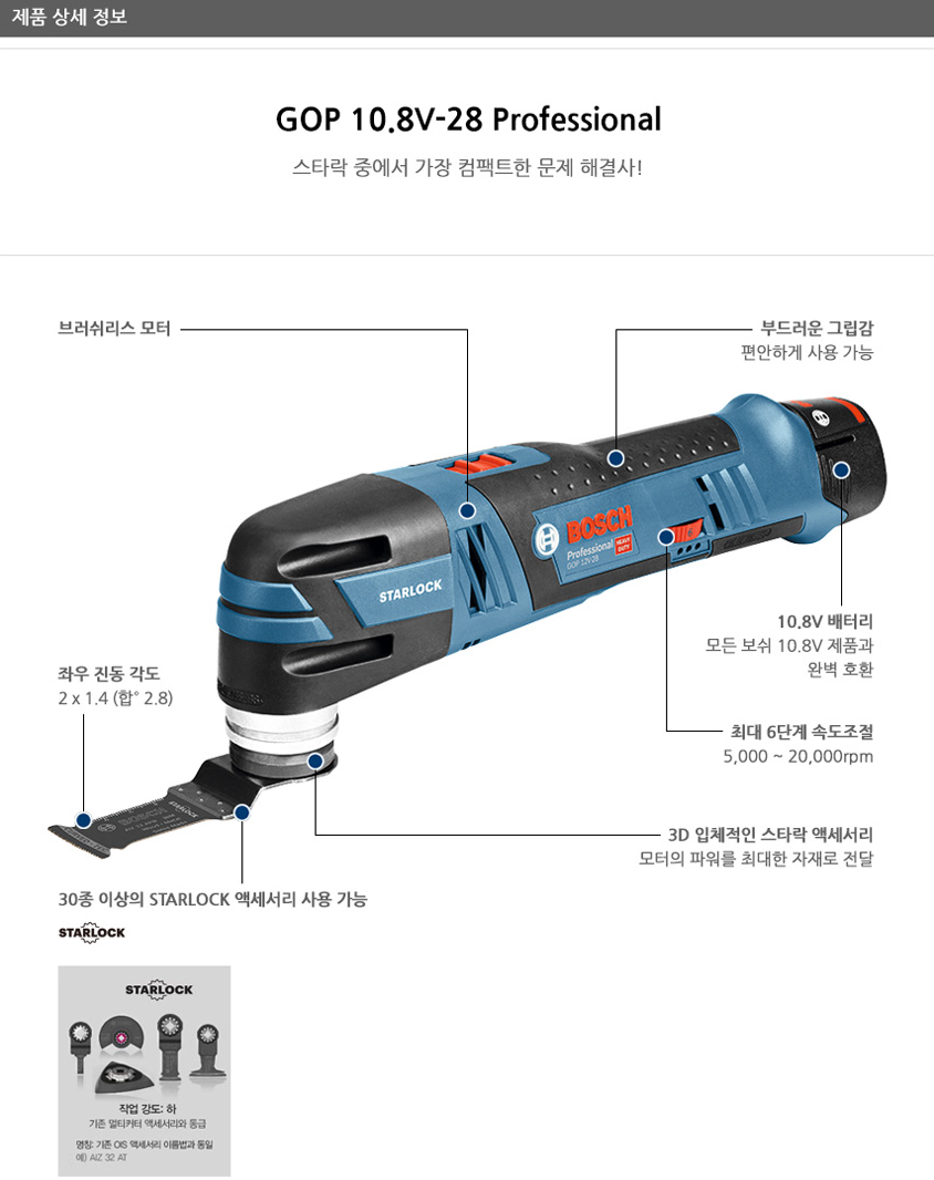 BOSCH GOP 10.8V-28 PROFESSIONAL CORDLESS MULTI-CUTTER