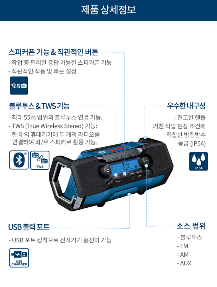 BOSCH GPB 18V-2 C PROFESSIONAL RADIO