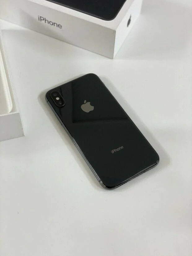 Apple iPhone X 256GB Mobile Smart iOS phone Unlocked A1901 Silver Black