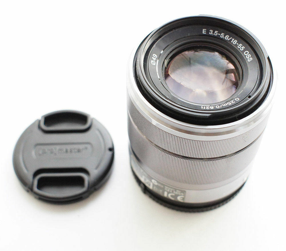 Sony E 18-55mm f/3.5-5.6 SEL1855 Lens used Silver