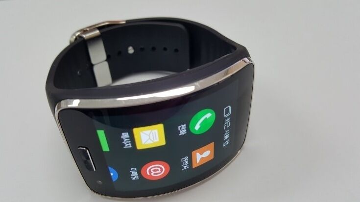 Genuine Samsung Galaxy gear S SM-R750 Curved AMOLED Smart Watch Black Used