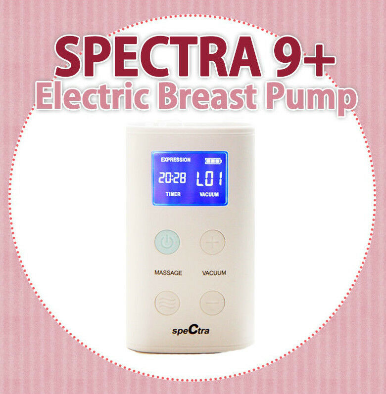 Spectra 9+ Double inhaler set componented Electric PORTABLE Breast Pump Used