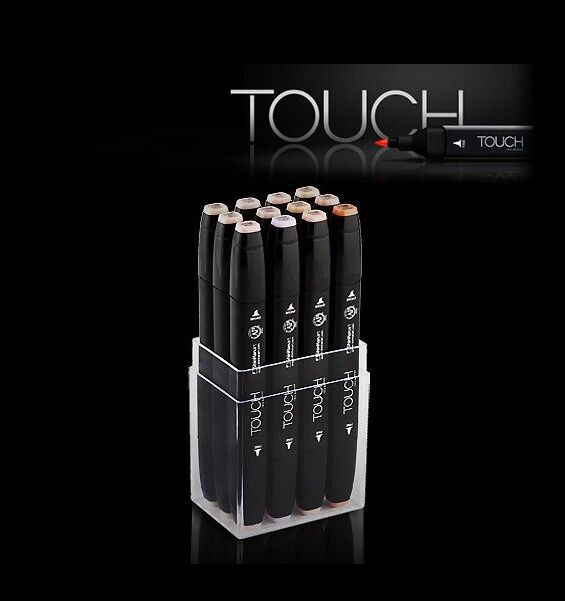 ShinHan Art TOUCH TWIN 12 Marker Set Twin tips - 12 SKIN TONES