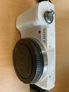 Sony A5000 Compact Digital Camera White color Body with one battery (No Lens) USED
