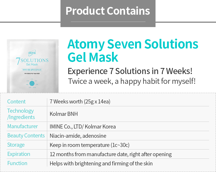 Atomy 7 Solutions Gel Mask