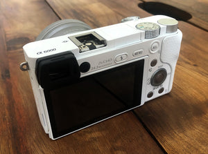 Sony Alpha A6000 Mirrorless Camera Body only Wi-Fi White Black Silver color Used no Lens