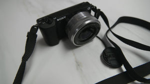Sony Alpha A5100 24.3MP Digital Camera with 16mm Lens Used White Black Silver color