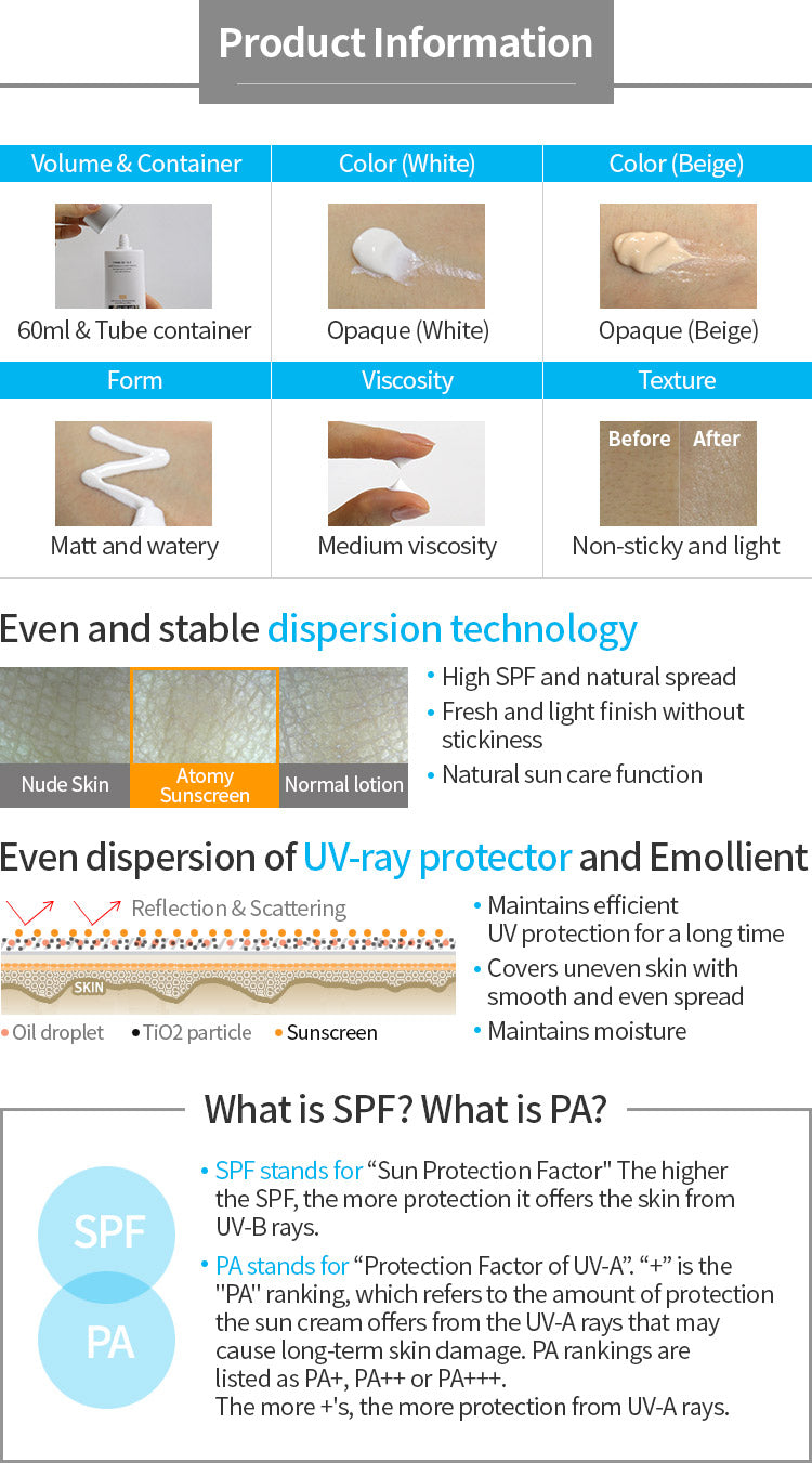 Atomy Sunscreen (Beige) *1ea